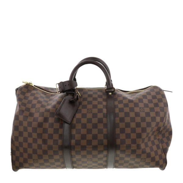 1240002015475 1 Louis Vuitton Keepall 50 Bag Damier Ebene