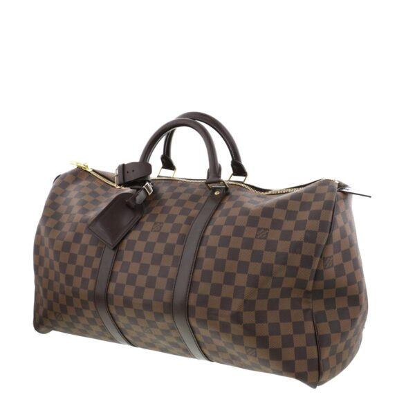 1240002015475 2 Louis Vuitton Keepall 50 Bag Damier Ebene