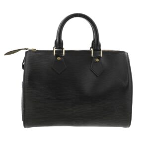 1240002015802 1 Celine Macadam Pattern Boston Bag Black x Brown