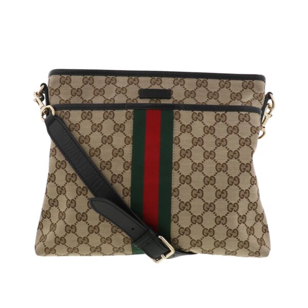 1240002015986 1 Gucci GG Canvas Shoulder Bag Beige