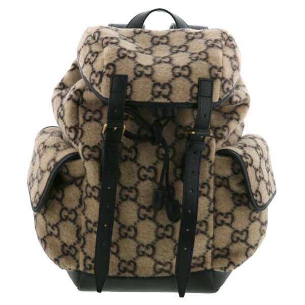 1240002016612 1 Gucci GG Wool Backpack Beige