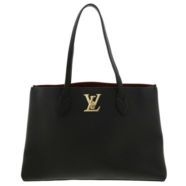 1240002016916 1 Louis Vuitton Lock Me Shopper Tote Bag Black