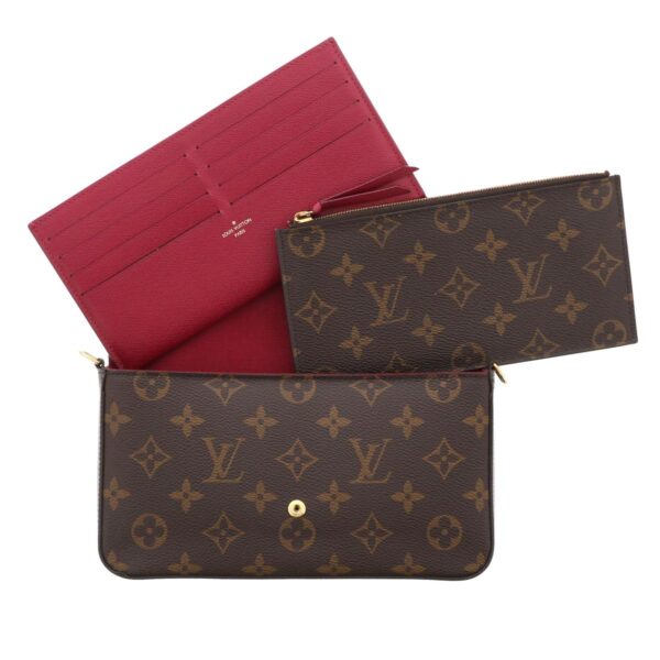 1240002017274 6 Louis Vuitton Pochette Felicie Wallet Monogram Canvas