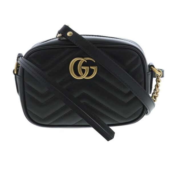 1240002017325 1 Gucci GG Marmont Quilting Mini Bag Black