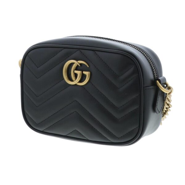 1240002017325 2 Gucci GG Marmont Quilting Mini Bag Black