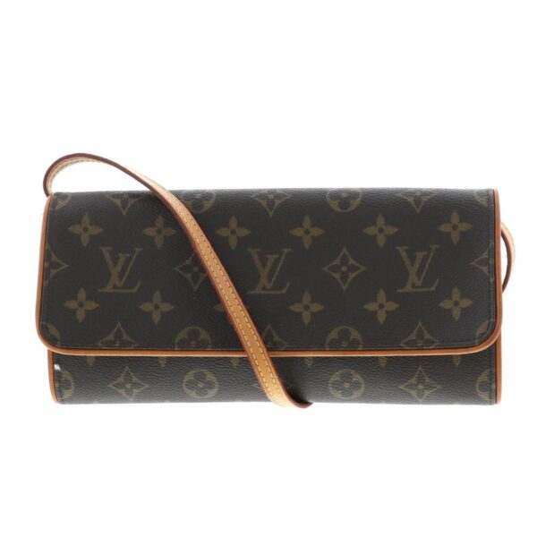 1240002017341 1 Louis Vuitton Pochett Twin GM Clutch Monogram Brown