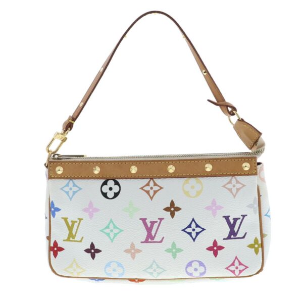 1240002017587 1 Louis Vuitton Pochette Accessory Clutch Multi Color Blanc