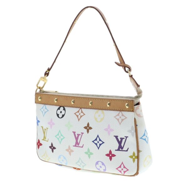 1240002017587 2 Louis Vuitton Pochette Accessory Clutch Multi Color Blanc