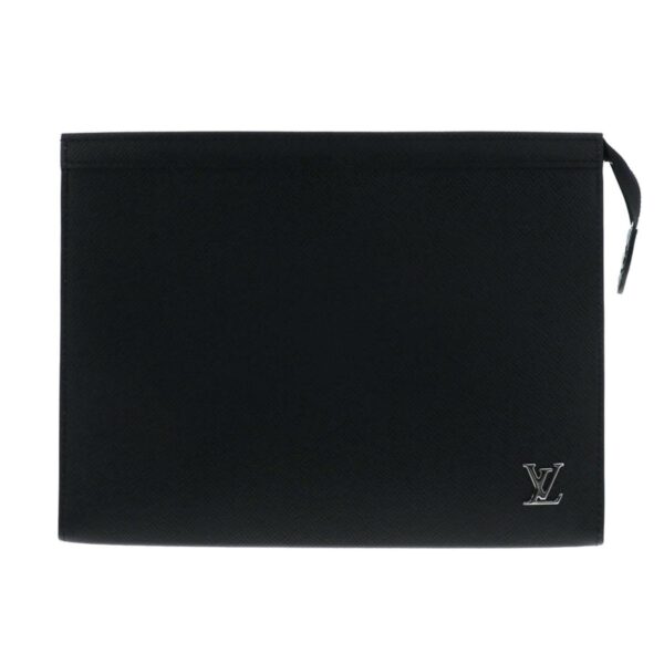 1240002017952 1 Louis Vuitton Pochette Voyage Clutch Taiga Black