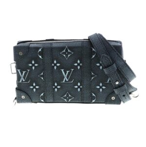 1240002018835 1 Louis Vuitton Taiga Selenga Leather Shoulder Bag Black