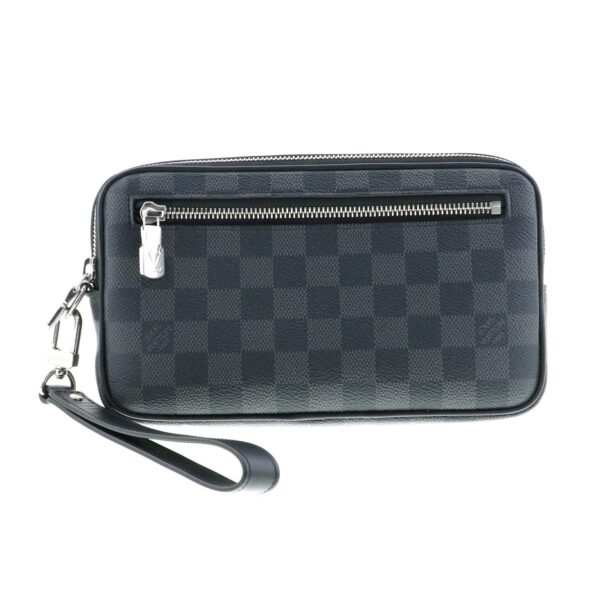 1240002019313 1 Louis Vuitton Alpha Clutch Damier Graphite Black