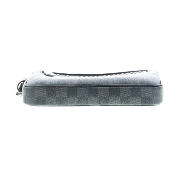 1240002019313 4 Louis Vuitton Alpha Clutch Damier Graphite Black