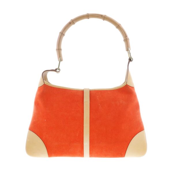 1240002019652 4 Gucci Bamboo Suede Handbag Orange