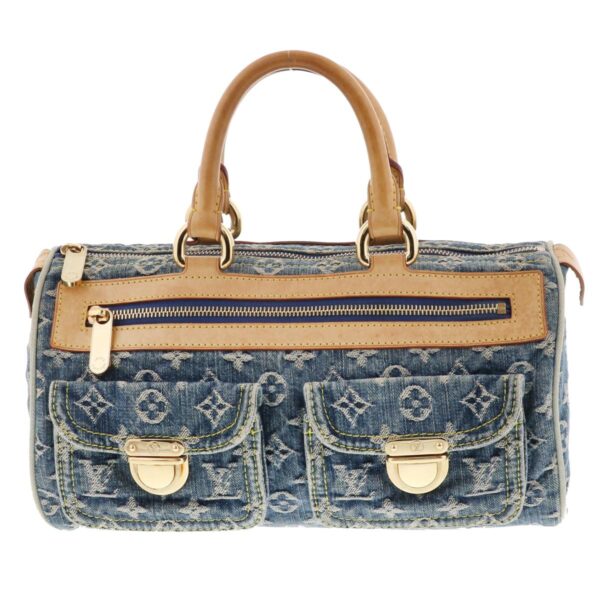 1240002020823 1 Louis Vuitton Neo Speedy Handbag Monogram Denim Blue