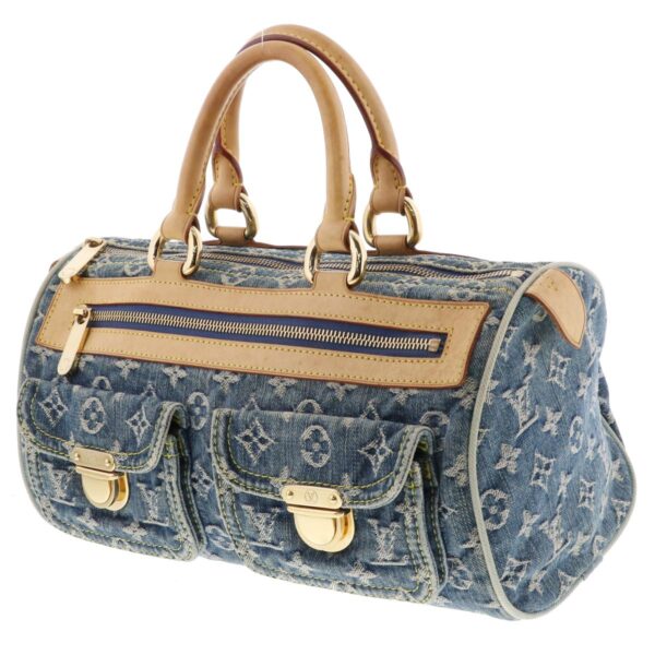 1240002020823 2 Louis Vuitton Neo Speedy Handbag Monogram Denim Blue