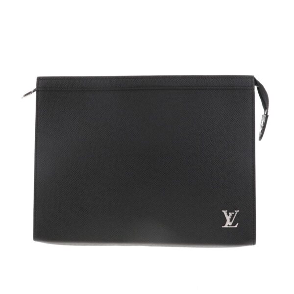 1240002021412 1 Louis Vuitton Pochette Voyage Pouch Taiga Black