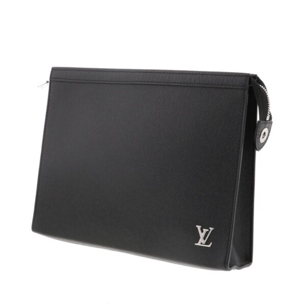 1240002021412 2 Louis Vuitton Pochette Voyage Pouch Taiga Black