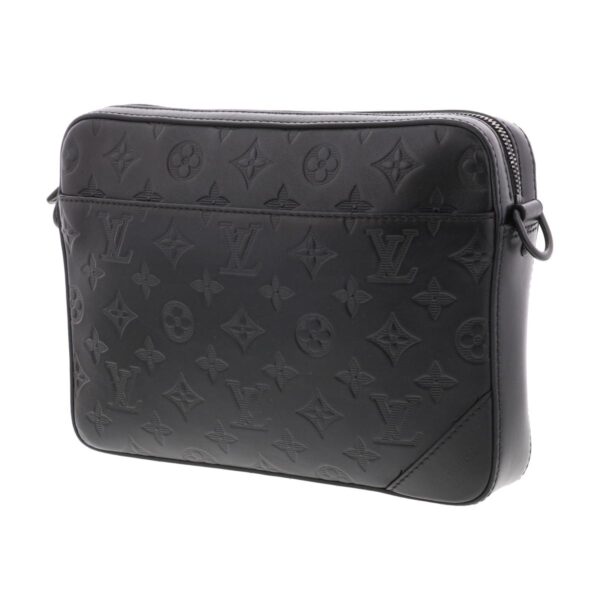 1240002021838 3 Louis Vuitton Duo Messenger Bag Monogram Shadow Black Leather