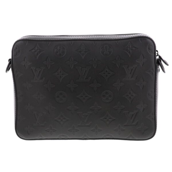 1240002021838 4 Louis Vuitton Duo Messenger Bag Monogram Shadow Black Leather