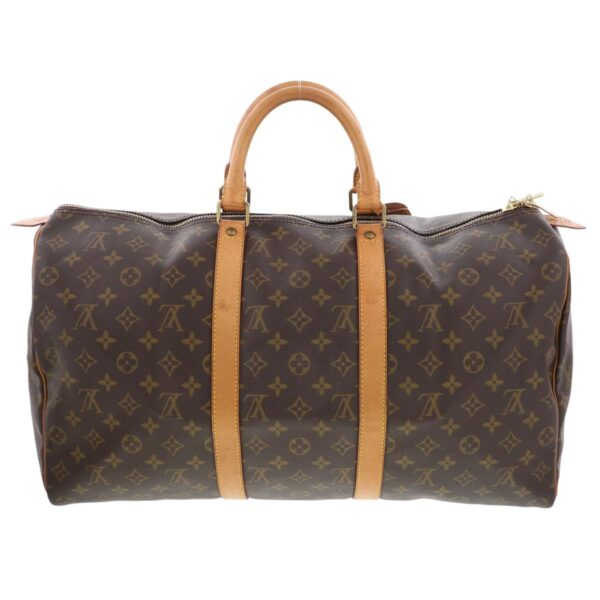 1240002022227 4 Louis Vuitton Keepall 50 Bag Monogram Canvas Brown