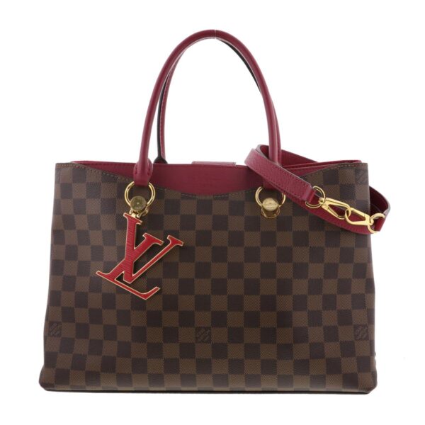 1240002022257 1 Louis Vuitton Riverside Shoulder Bag Damier Brown