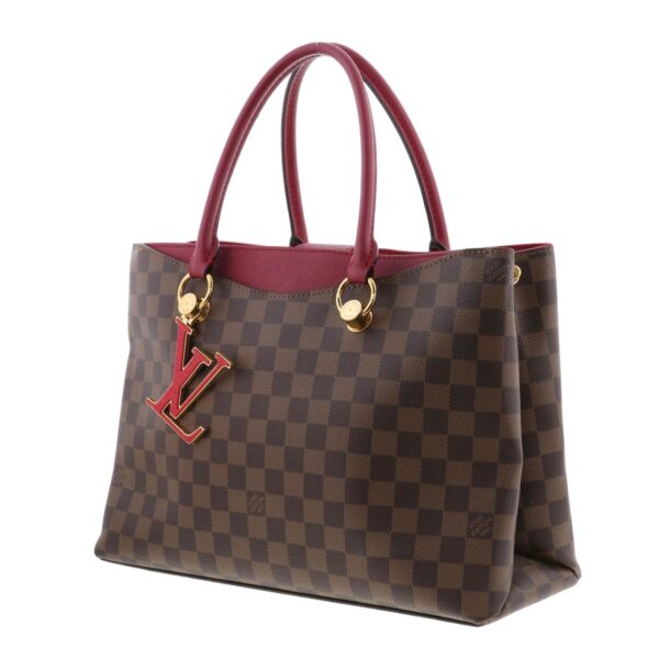 1240002022257 2 Louis Vuitton Riverside Shoulder Bag Damier Brown