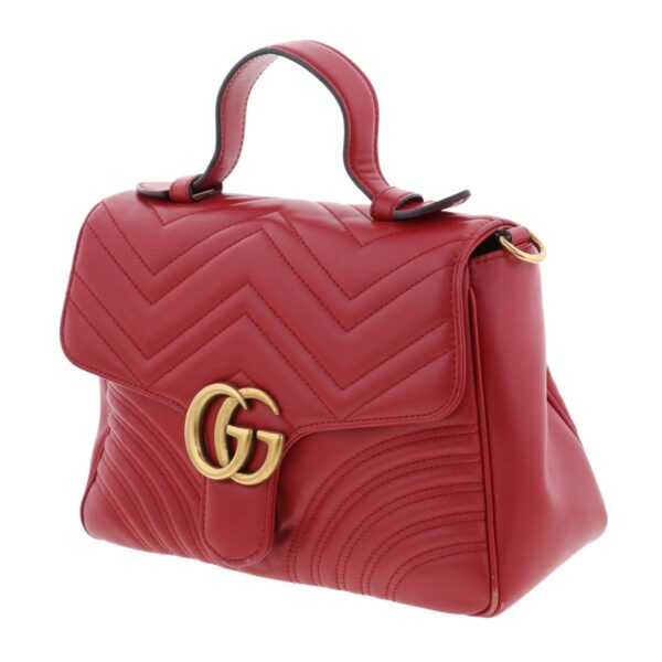 1240002022260 2 Gucci GG Marmont Small Top Handle Bag Red