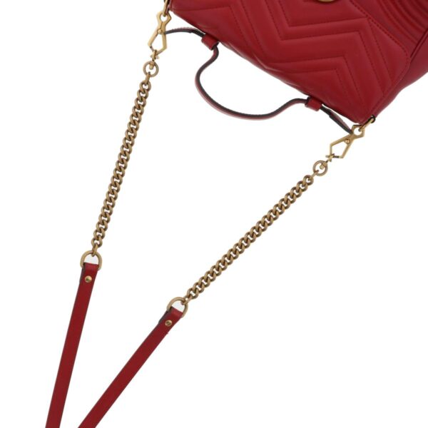 1240002022260 6 Gucci GG Marmont Small Top Handle Bag Red