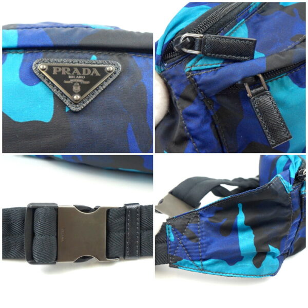 1240002047928 6 Prada Camouflage Waist Bag Blue Black