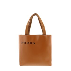 1240003003112 1 Prada Logo Plate Nylon Shoulder Tote Bag Black