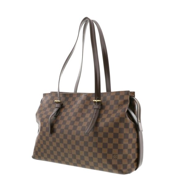 1240003003177 2 Louis Vuitton Chelsea Shoulder Bag Damier Ebene Brown