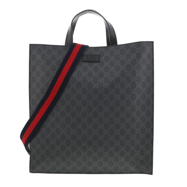 1240003004054 1 Gucci Soft GG Supreme 2WAY Tote Bag Black