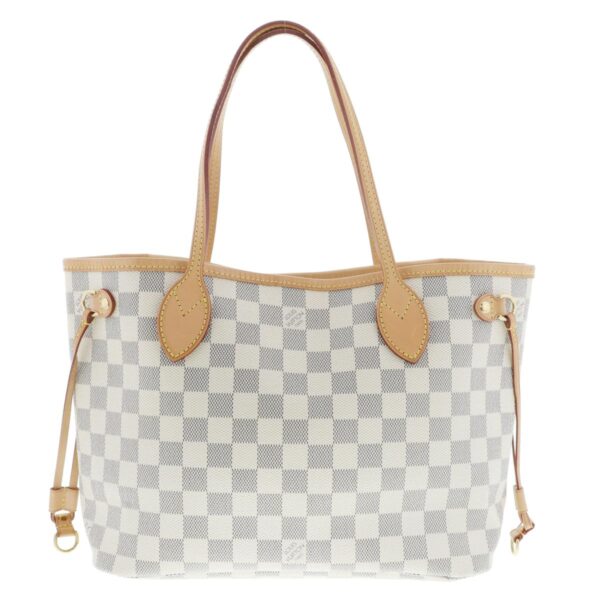 1240003005533 1 Louis Vuitton Neverfull PM Tote Bag Damier Azur White