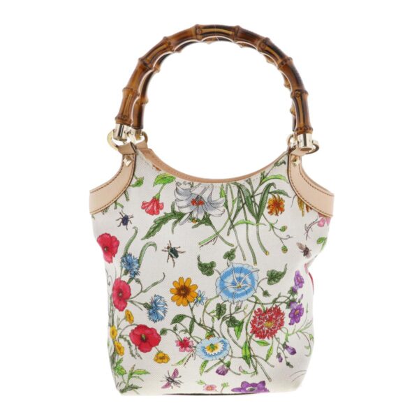 1240003005914 1 Gucci Bamboo Flora Handbag Floral Pattern