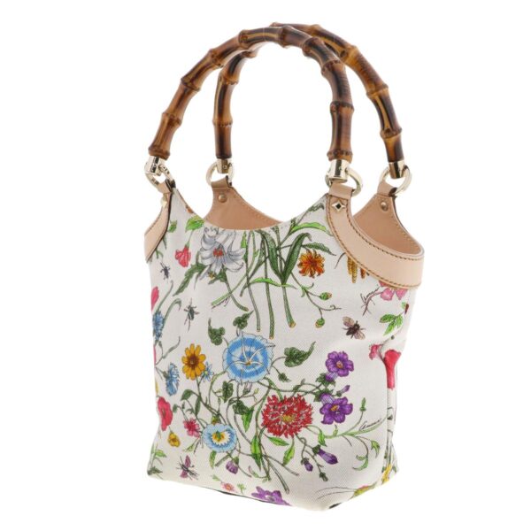 1240003005914 4 Gucci Bamboo Flora Handbag Floral Pattern