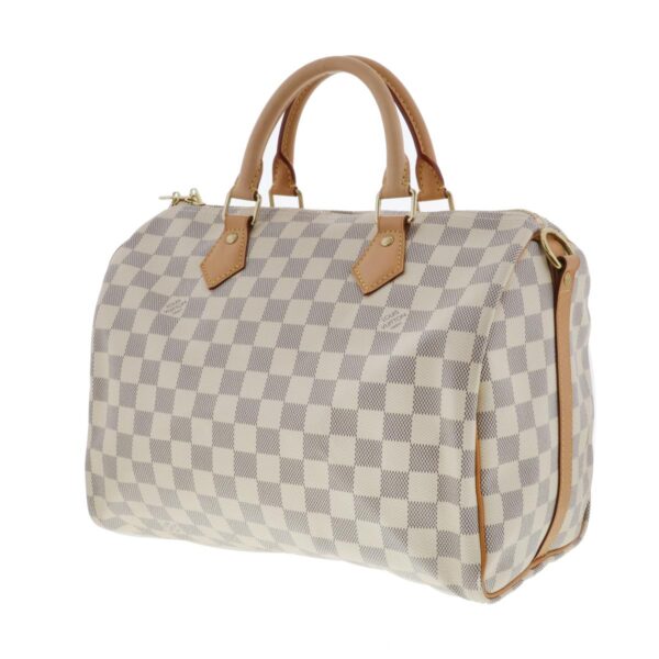 1240003006030 2 Louis Vuitton Speedy Bandouliere 30 Handbag Damier Azur White