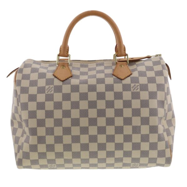 1240003006414 1 Louis Vuitton Speedy 30 Handbag Damier Azur White