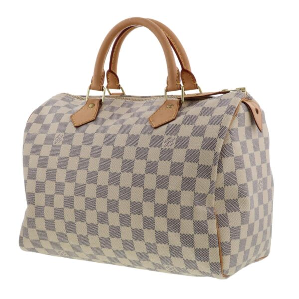 1240003006414 2 Louis Vuitton Speedy 30 Handbag Damier Azur White