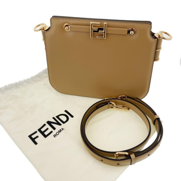 1240003006427 7 Fendi Touch Shoulder Bag Beige Hardware