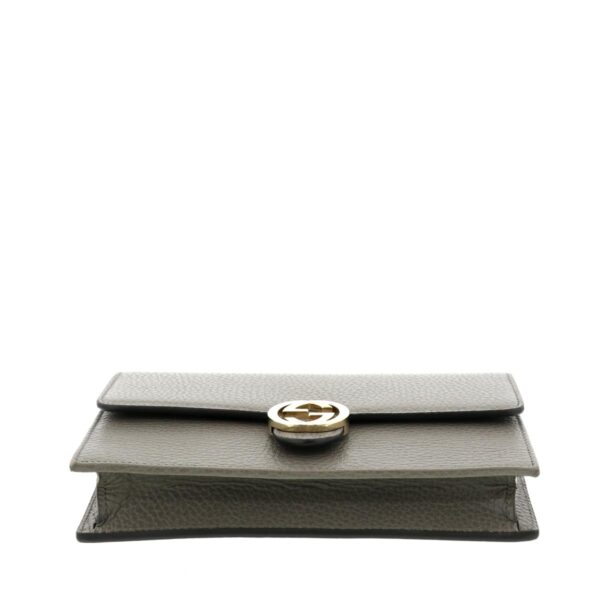 1240004010706 4 Gucci Interlocking G Chain Wallet Gray