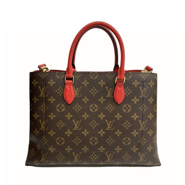 1240004010853 2 Louis Vuitton Flower Monogram Canvas Tote Bag Brown