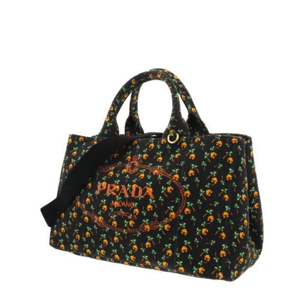 1240004010928 2 Prada Canapa 2WAY Tote Bag Black