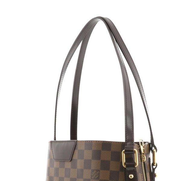 1240004011036 3 Louis Vuitton Rivington Damier Ebene Tote Bag Brown