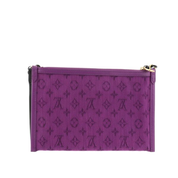 1240004011237 2 Louis Vuitton Flat Messenger Monogram Canvas Shoulder Bag Purple