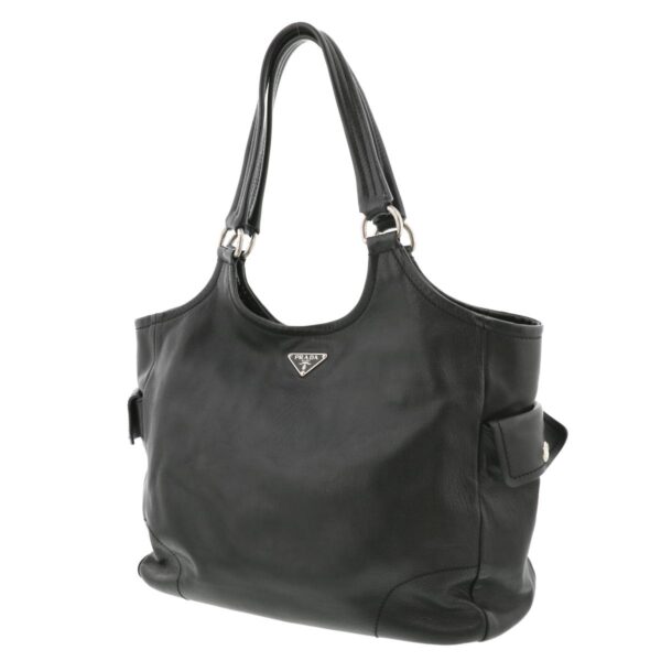 1240004011330 2 Prada Leather Tote Bag Black