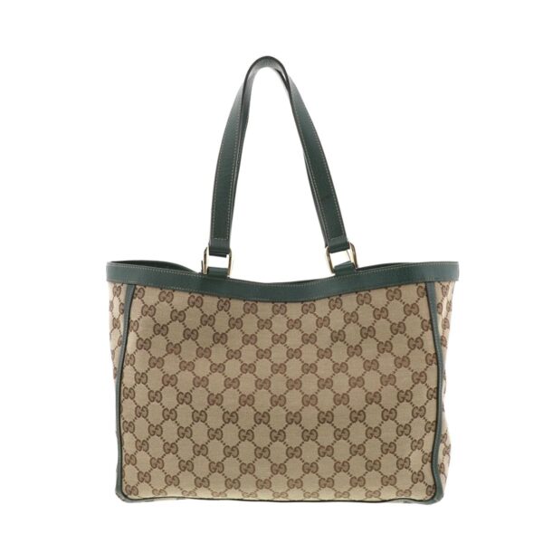 1240004011337 4 Gucci GG Canvas Tote Bag Beige Green