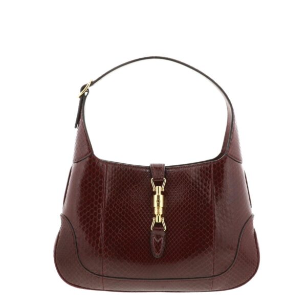 1240004011657 1 Gucci Jackie Hobo Bag Python Bordeaux