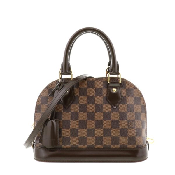 1240004011827 1 Louis Vuitton Damier Ebene Alma BB Handbag Brown