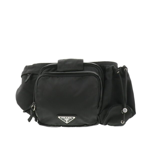 1240004011912 1 Prada Tessuto Montana Waist Bag Black