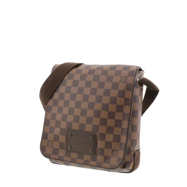 1240004011969 2 Louis Vuitton Damier Ebene Brooklyn PM Shoulder Messenger Bag Brown